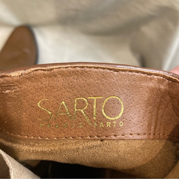 SARTO BY FRANCO SARTO Sz 6 Leather Zipper At Back Comfort Knee High Boots - Picture 8 of 13